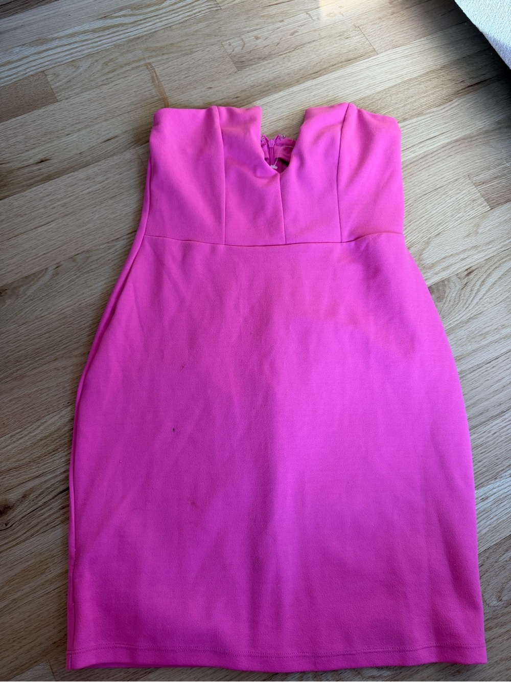 Strapless Sweetheart Hot Pink Cocktail Dress